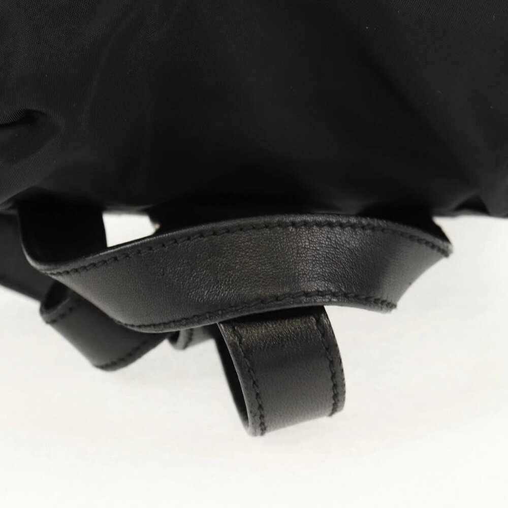 PRADA Backpack Nylon Leather Black Silver Auth - Picture 7 of 16